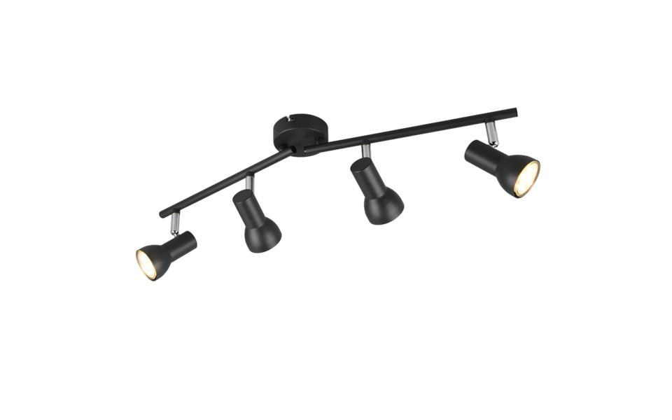 Trio Lighting Trio CANTAR ceiling spotlight | 4x GU10 | black | Ø 60.5 cm | IP20 | 12.5 cm