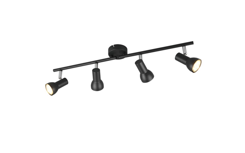 Trio Lighting Trio CANTAR ceiling spotlight | 4x GU10 | black | Ø 60.5 cm | IP20 | 12.5 cm