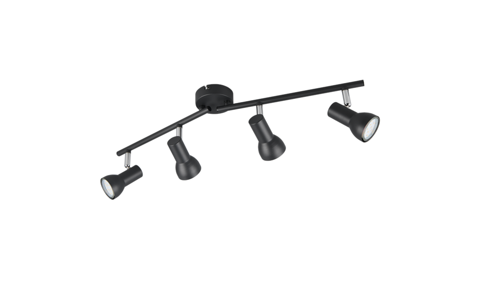 Trio Lighting Trio CANTAR ceiling spotlight | 4x GU10 | black | Ø 60.5 cm | IP20 | 12.5 cm