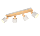 Trio Lighting Trio SHANTI plafondspot | E14 Fitting | warm grijs | Ø 9 cm | IP20 | excl. 4x E14 | max. 10W