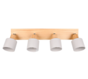 Trio Lighting Trio SHANTI plafondspot | E14 Fitting | warm grijs | Ø 9 cm | IP20 | excl. 4x E14 | max. 10W
