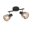 Trio Lighting Trio TARIFA plafondspot | E14 Fitting | mat zwart | Ø 10 cm | IP20 | excl. 2x E14 | max. 10W