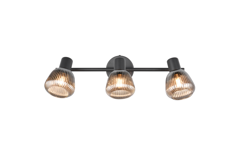Trio Lighting Trio TARIFA plafondspot | E14 Fitting | mat zwart | Ø 10 cm | IP20 | excl. 3x E14 | max. 10W Trio Lighting Trio TARIFA plafondspot | E14 Fitting | mat zwart | Ø 10 cm | IP20 | excl. 3x E14 | max. 10W