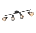 Trio Lighting Trio TARIFA plafondspot | E14 Fitting | mat zwart | Ø 10 cm | IP20 | excl. 4x E14 | max. 10W
