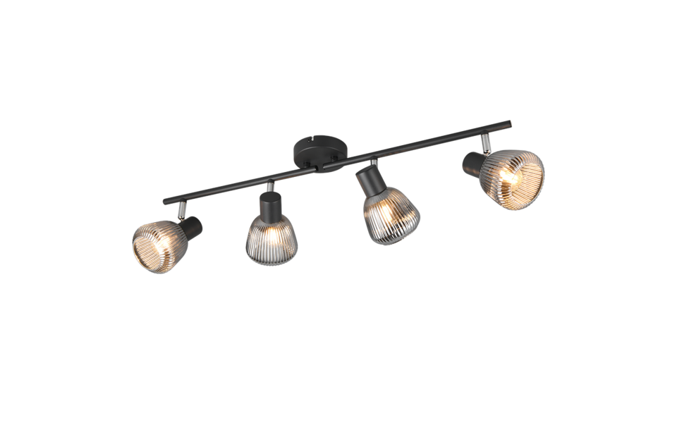 Trio Lighting Trio TARIFA plafondspot | E14 Fitting | mat zwart | Ø 10 cm | IP20 | excl. 4x E14 | max. 10W Trio Lighting Trio TARIFA plafondspot | E14 Fitting | mat zwart | Ø 10 cm | IP20 | excl. 4x E14 | max. 10W