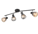 Trio Lighting Trio TARIFA plafondspot | E14 Fitting | mat zwart | Ø 10 cm | IP20 | excl. 4x E14 | max. 10W