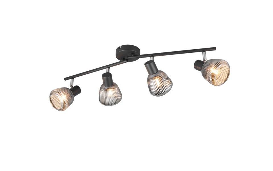 Trio Lighting Trio TARIFA plafondspot | E14 Fitting | mat zwart | Ø 10 cm | IP20 | excl. 4x E14 | max. 10W Trio Lighting Trio TARIFA plafondspot | E14 Fitting | mat zwart | Ø 10 cm | IP20 | excl. 4x E14 | max. 10W