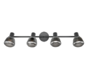 Trio Lighting Trio TARIFA plafondspot | E14 Fitting | mat zwart | Ø 10 cm | IP20 | excl. 4x E14 | max. 10W