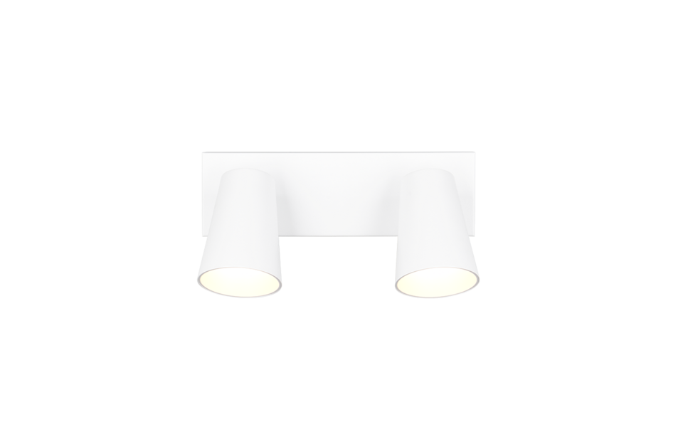 Trio Lighting Trio SHARP plafondspot | GU10 Fitting | wit mat | Ø 8 cm | IP20 | excl. 2x GU10 | max. 10W