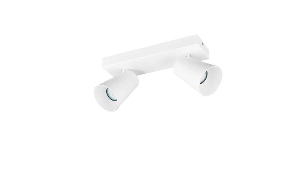 Trio Lighting Trio SHARP plafondspot | GU10 Fitting | wit mat | Ø 8 cm | IP20 | excl. 2x GU10 | max. 10W