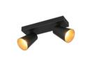 Trio Lighting Trio SHARP plafondspot | GU10 Fitting | mat zwart | Ø 8 cm | IP20 | excl. 2x GU10 | max. 10W