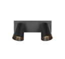 Trio Lighting Trio SHARP ceiling spotlight | 2x GU10 | black | Ø 28 cm | IP20 | 16 cm
