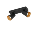 Trio Lighting Trio SHARP plafondspot | GU10 Fitting | mat zwart | Ø 8 cm | IP20 | excl. 2x GU10 | max. 10W