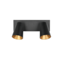 Trio Lighting Trio SHARP ceiling spotlight | 2x GU10 | black | Ø 28 cm | IP20 | 16 cm