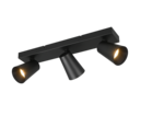 Trio Lighting Trio SHARP plafondspot | GU10 Fitting | mat zwart | Ø 8 cm | IP20 | excl. 3x GU10 | max. 10W