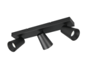 Trio Lighting Trio SHARP plafondspot | GU10 Fitting | mat zwart | Ø 8 cm | IP20 | excl. 3x GU10 | max. 10W
