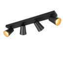 Trio Lighting Trio SHARP ceiling spotlight | 4x GU10 | black | Ø 64 cm | IP20 | 16 cm