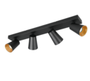 Trio Lighting Trio SHARP ceiling spotlight | 4x GU10 | black | Ø 64 cm | IP20 | 16 cm