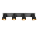 Trio Lighting Trio SHARP plafondspot | GU10 Fitting | mat zwart | Ø 8 cm | IP20 | excl. 4x GU10 | max. 10W
