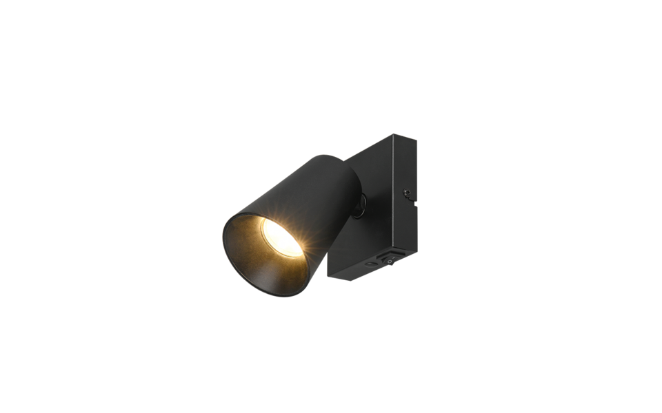 Trio Lighting Trio SHARP plafondspot | GU10 Fitting | mat zwart | Ø 8 cm | IP20 | excl. 1x GU10 | max. 10W Trio Lighting Trio SHARP plafondspot | GU10 Fitting | mat zwart | Ø 8 cm | IP20 | excl. 1x GU10 | max. 10W
