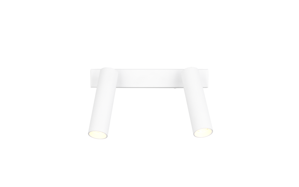 Trio Lighting Trio AMBALA plafondspot | LED | wit mat | 26 x 13 cm | IP20 | 2x 5,5W | 500 lm | 2300+3000+4000K | dimbaar