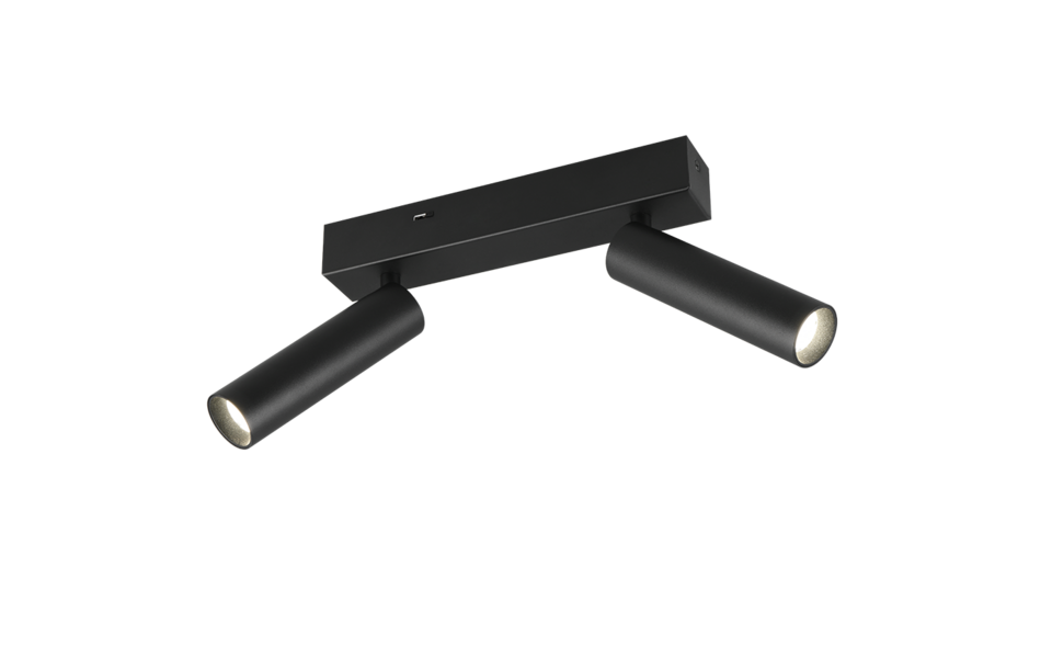 Trio Lighting Trio AMBALA ceiling spotlight | 2x 5W 500 lm 4000K | black | IP20 | 16.5 cm