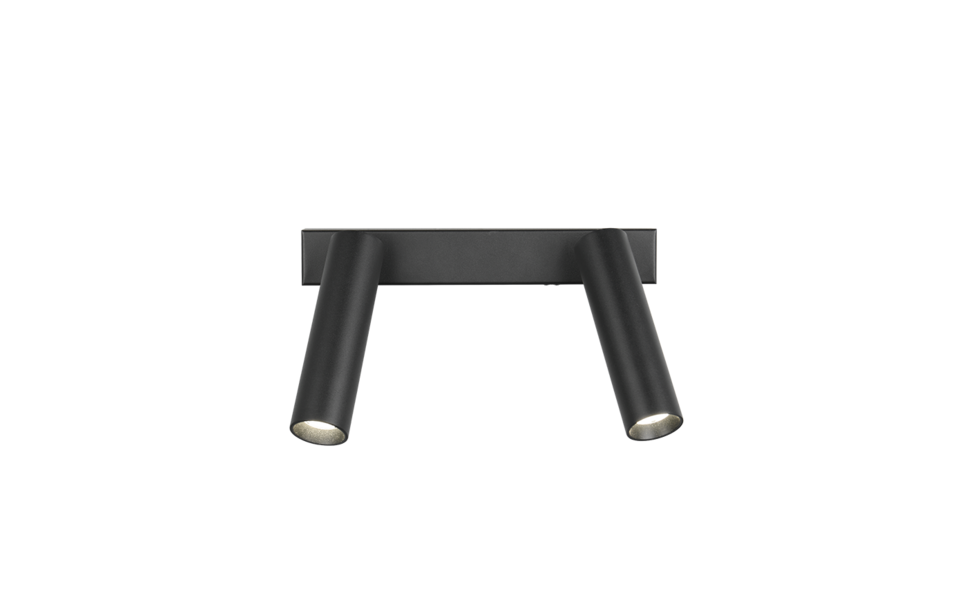 Trio Lighting Trio AMBALA plafondspot | LED | mat zwart | Ø 13 cm | IP20 | 2x 5,5W | 500 lm | 2300+3000+4000K | dimbaar