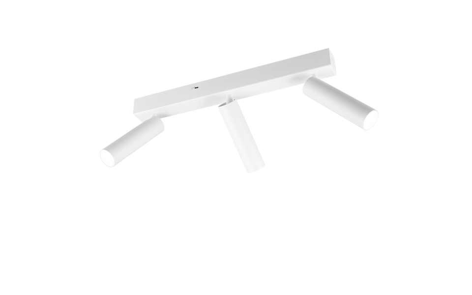 Trio Lighting Trio AMBALA plafondspot | LED | wit mat | 44 x 13 cm | IP20 | 3x 5,5W | 500 lm | 2300+3000+4000K | dimbaar