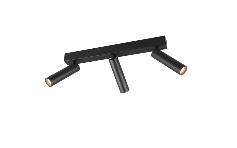 Trio Lighting Trio AMBALA ceiling spotlight | 3x 5W 500 lm 4000K | black | IP20 | 16.5 cm