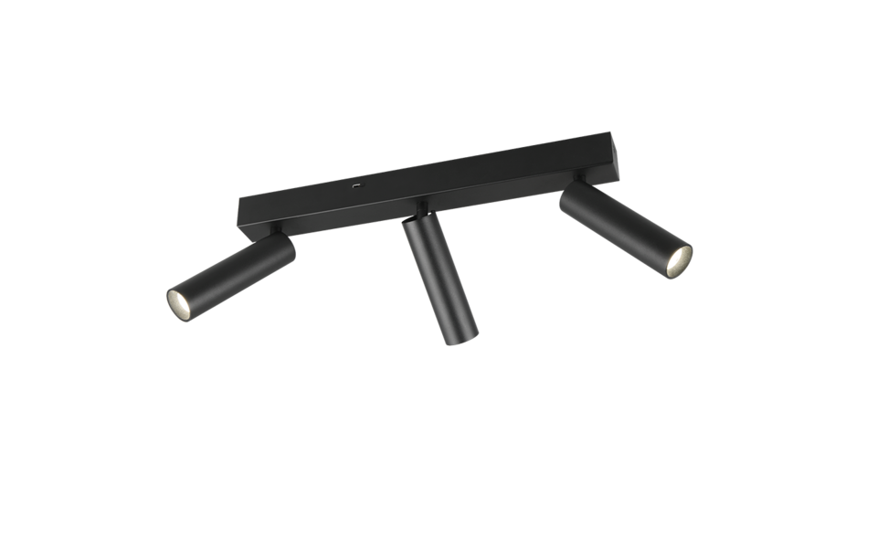 Trio Lighting Trio AMBALA plafondspot | LED | mat zwart | 44 x 13 cm | IP20 | 3x 5,5W | 500 lm | 2300+3000+4000K | dimbaar Trio Lighting Trio AMBALA plafondspot | LED | mat zwart | 44 x 13 cm | IP20 | 3x 5,5W | 500 lm | 2300+3000+4000K | dimbaar