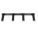 Trio Lighting Trio AMBALA plafondspot | LED | mat zwart | 65 x 13 cm | IP20 | 4x 5,5W | 500 lm | 2300+3000+4000K | dimbaar