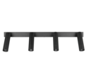 Trio Lighting Trio AMBALA plafondspot | LED | mat zwart | 65 x 13 cm | IP20 | 4x 5,5W | 500 lm | 2300+3000+4000K | dimbaar