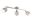 Trio Lighting Trio AROSA plafondspot | E14 Fitting | chroom met grijs | 80,5 x 10 cm | IP20 | excl. 3x E14 | max. 28W