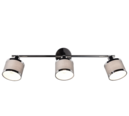 Trio Lighting Trio AROSA plafondspot | E14 Fitting | chroom met grijs | 80,5 x 10 cm | IP20 | excl. 3x E14 | max. 28W