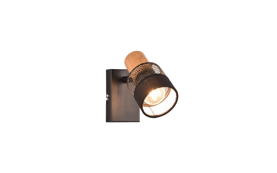 Trio Lighting Trio NANDINI plafondspot | E14 Fitting | mat zwart met mat zwart met zwart | 7 x 17 cm | IP20 | excl. 1x E14 | max. 10W Trio Lighting Trio NANDINI plafondspot | E14 Fitting | mat zwart met mat zwart met zwart | 7 x 17 cm | IP20 | excl. 1x E14 | max. 10W