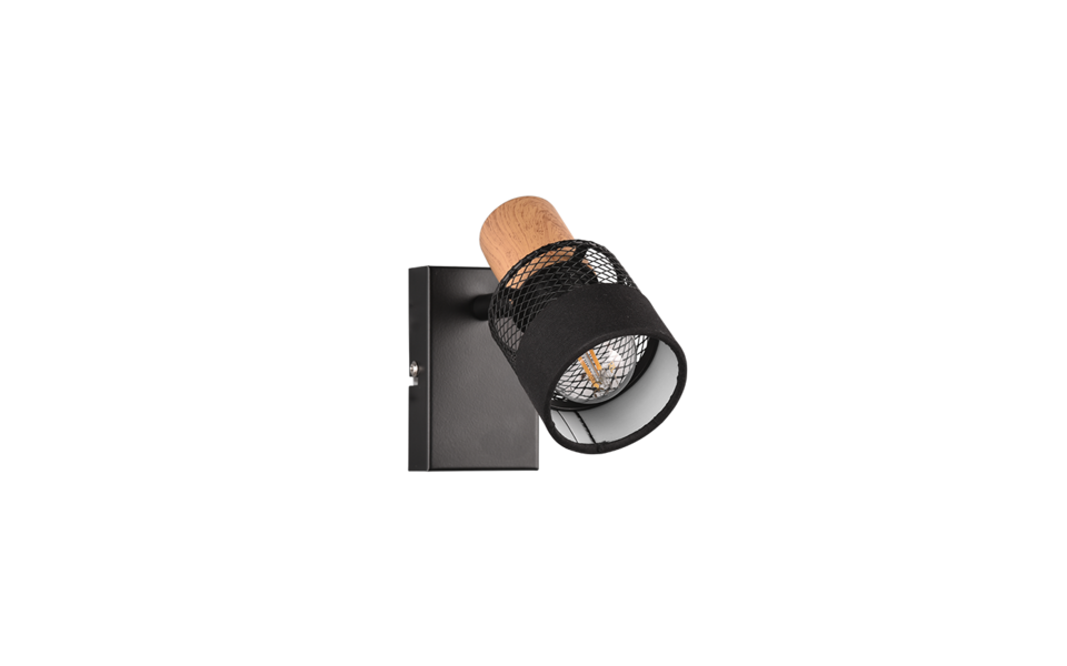 Trio Lighting Trio NANDINI plafondspot | E14 Fitting | mat zwart met mat zwart met zwart | 7 x 17 cm | IP20 | excl. 1x E14 | max. 10W Trio Lighting Trio NANDINI plafondspot | E14 Fitting | mat zwart met mat zwart met zwart | 7 x 17 cm | IP20 | excl. 1x E14 | max. 10W