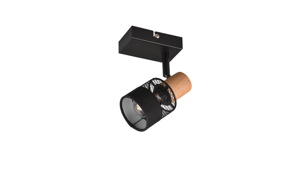 Trio Lighting Trio NANDINI ceiling spotlight | 1x E14 max 40W | black | Ø 7 cm | IP20 | 17 cm Trio Lighting Trio NANDINI ceiling spotlight | 1x E14 max 40W | black | Ø 7 cm | IP20 | 17 cm
