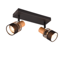 Trio Lighting Trio NANDINI plafondspot | E14 Fitting | mat zwart met mat zwart met zwart | 38,5 x 8,5 cm | IP20 | excl. 2x E14 | max. 10W