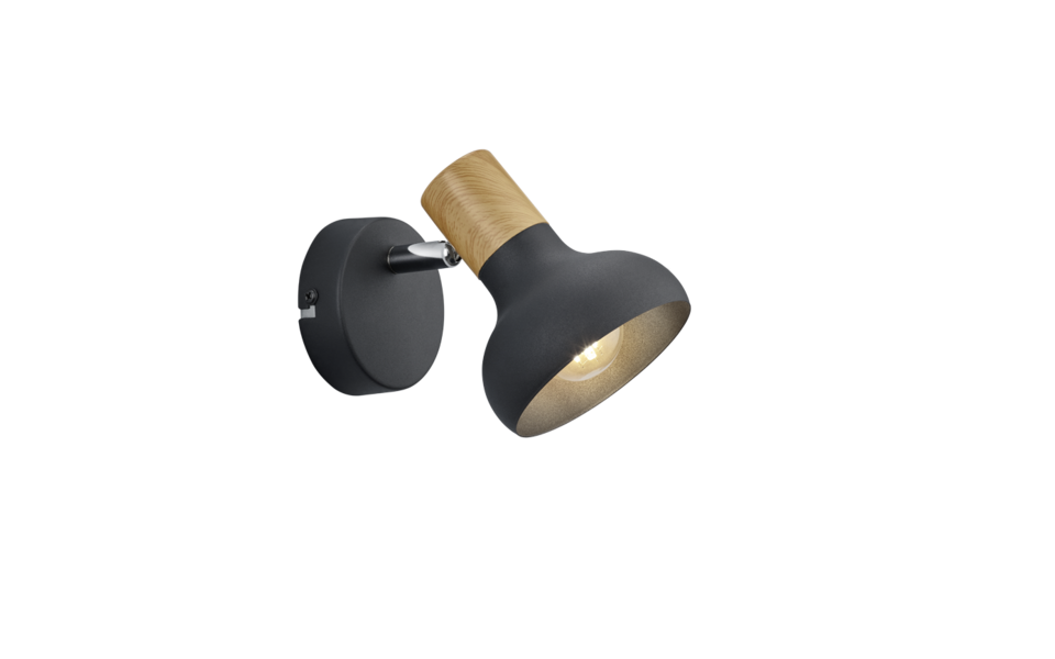 Trio Lighting Trio LATIKA plafondspot | E14 Fitting | mat zwart | Ø 10 cm | IP20 | excl. 1x E14 | max. 10W