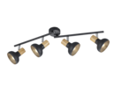 Trio Lighting Trio LATIKA plafondspot | E14 Fitting | mat zwart | Ø 10 cm | IP20 | excl. 4x E14 | max. 10W