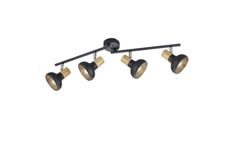 Trio Lighting Trio LATIKA ceiling spotlight | 4x E14 max 40W | black | Ø 10 cm | IP20 Trio Lighting Trio LATIKA ceiling spotlight | 4x E14 max 40W | black | Ø 10 cm | IP20