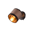 Trio Lighting Trio DAVOS plafondspot | E14 Fitting | mat zwart met taupe | Ø 12 cm | IP20 | excl. 1x E14 | max. 10W