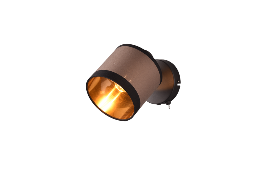 Trio Lighting Trio DAVOS plafondspot | E14 Fitting | mat zwart met taupe | Ø 12 cm | IP20 | excl. 1x E14 | max. 10W Trio Lighting Trio DAVOS plafondspot | E14 Fitting | mat zwart met taupe | Ø 12 cm | IP20 | excl. 1x E14 | max. 10W