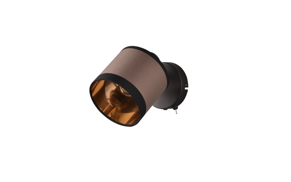 Trio Lighting Trio DAVOS plafondspot | E14 Fitting | mat zwart met taupe | Ø 12 cm | IP20 | excl. 1x E14 | max. 10W Trio Lighting Trio DAVOS plafondspot | E14 Fitting | mat zwart met taupe | Ø 12 cm | IP20 | excl. 1x E14 | max. 10W