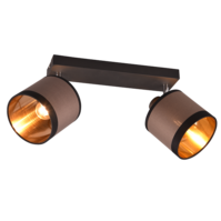 Trio DAVOS plafondspot | E14 | zwart/taupe | Ø 12 cm | uitv. 2 Trio DAVOS plafondspot | E14 | zwart/taupe | Ø 12 cm | uitv. 2