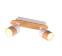 Trio Lighting Trio ARUNI plafondspot | GU10 Fitting | houtkleur | Ø 6,5 cm | IP20 | excl. 2x GU10 | max. 10W