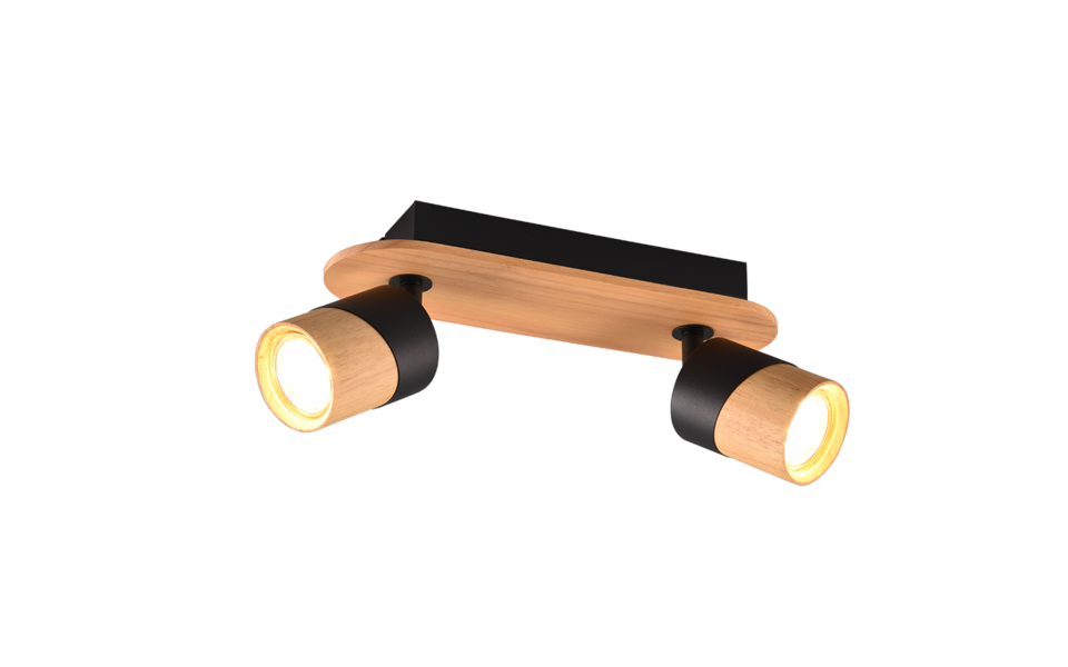 Trio Lighting Trio ARUNI ceiling spotlight | 2x GU10 | black | Ø 37 cm | IP20 | 14.5 cm Trio Lighting Trio ARUNI ceiling spotlight | 2x GU10 | black | Ø 37 cm | IP20 | 14.5 cm