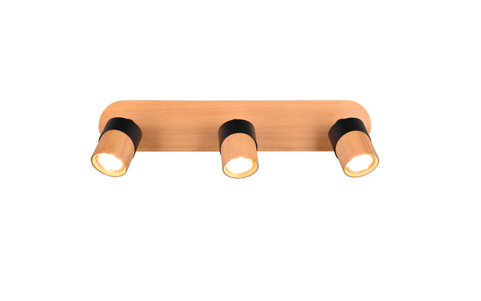 Trio Lighting Trio ARUNI ceiling spotlight | 3x GU10 | black | Ø 34 cm | IP20 | 14.5 cm