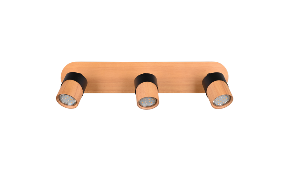 Trio Lighting Trio ARUNI ceiling spotlight | 3x GU10 | black | Ø 34 cm | IP20 | 14.5 cm