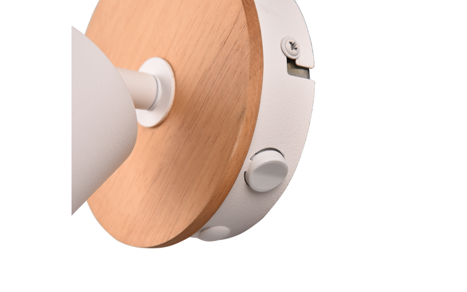 Trio Lighting Trio ARUNI plafondspot | GU10 Fitting | houtkleur | Ø 6,5 cm | IP20 | excl. 1x GU10 | max. 10W